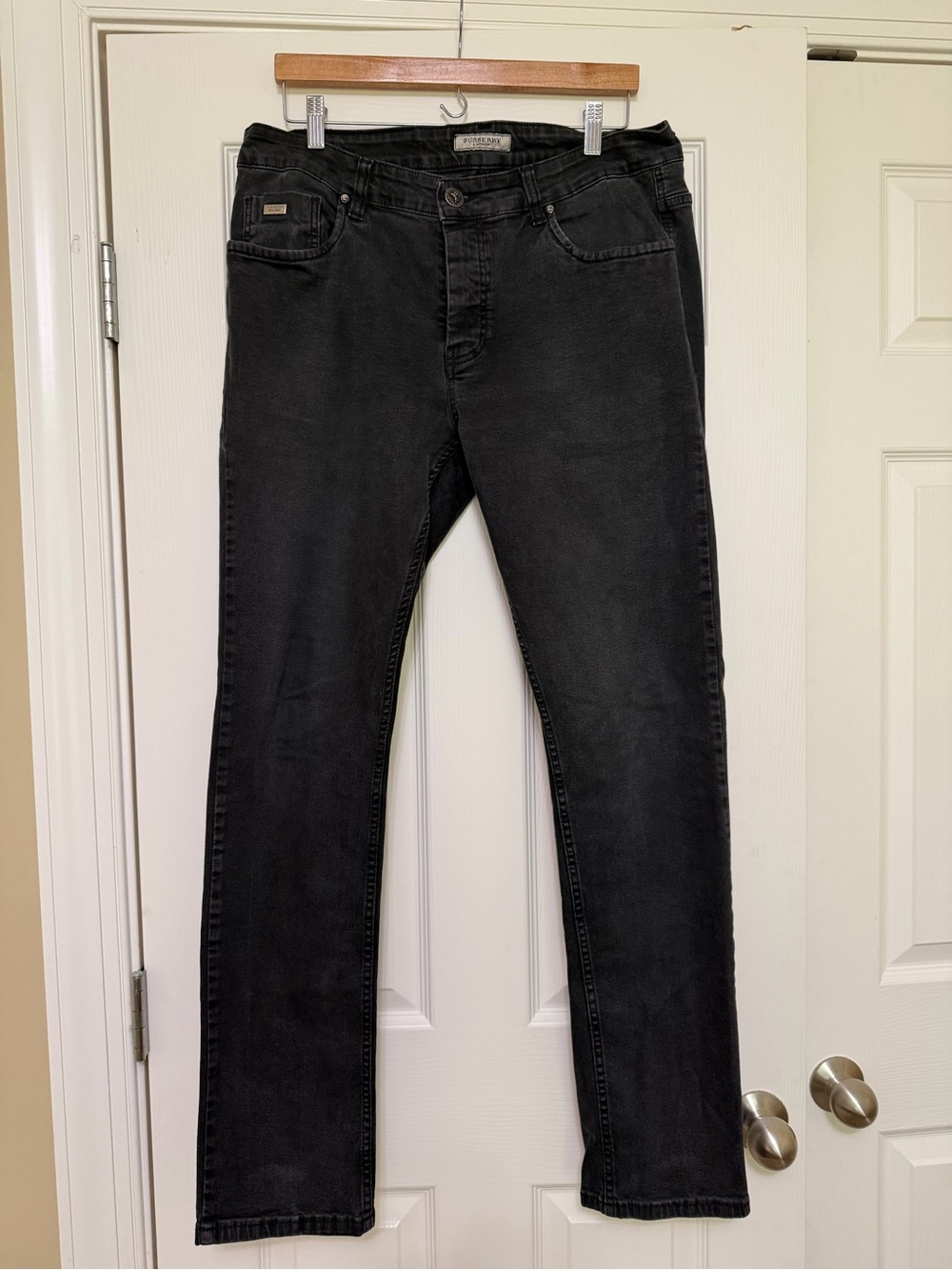 Burberry Men's Straight Black Jeans